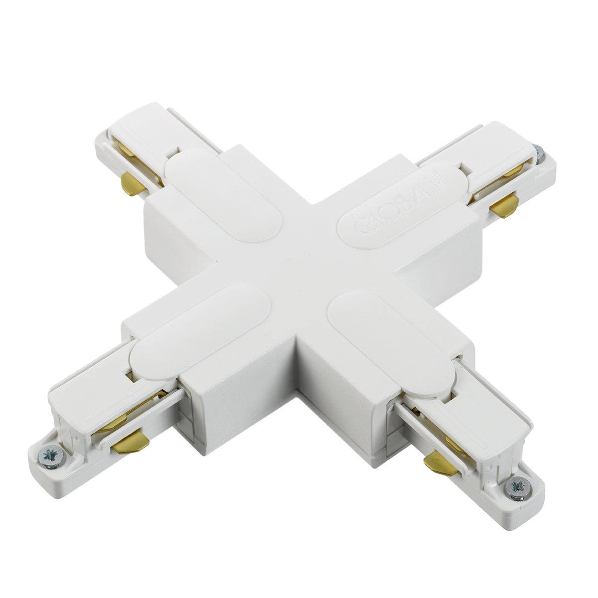 DLS Lighting, 1-Phasen X-Verbinder, Weiss, Stromschienen Zubehör