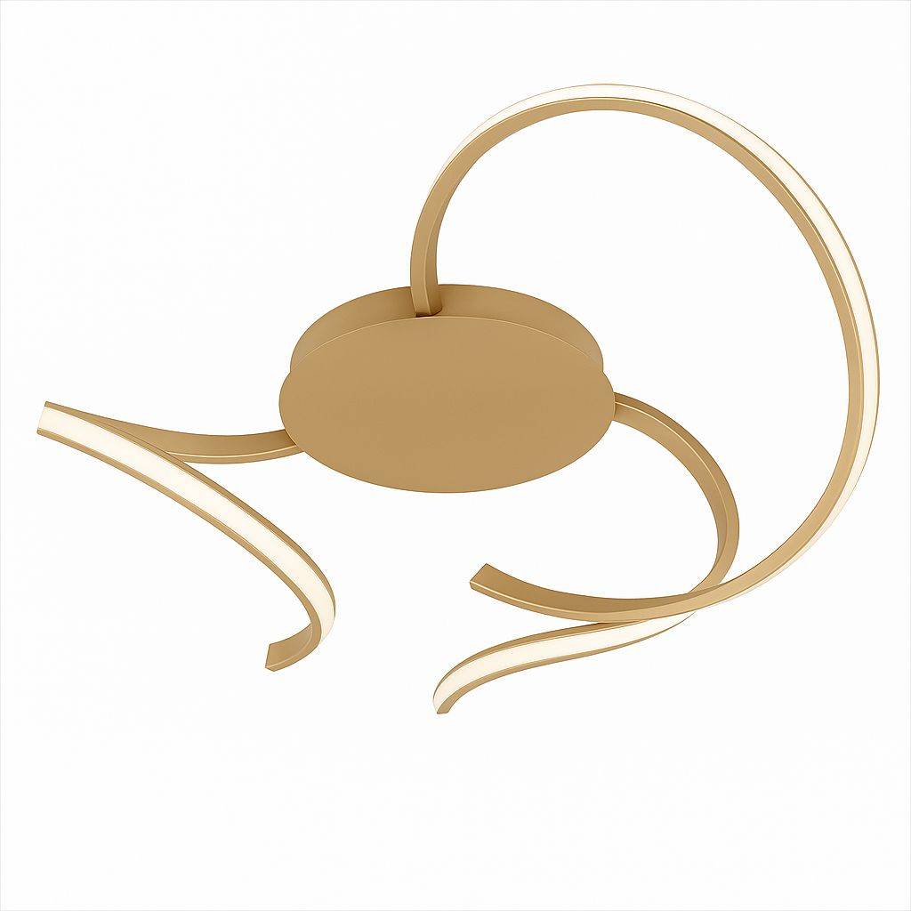 LED Deckenleuchte Warmdim Scia, modernes Design, goldfarben, Beleuchtung