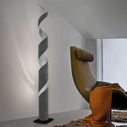 Braga, Stehleuchte Truciolo LED, Eisen-Blattsilber, moderne Raumbeleuchtung