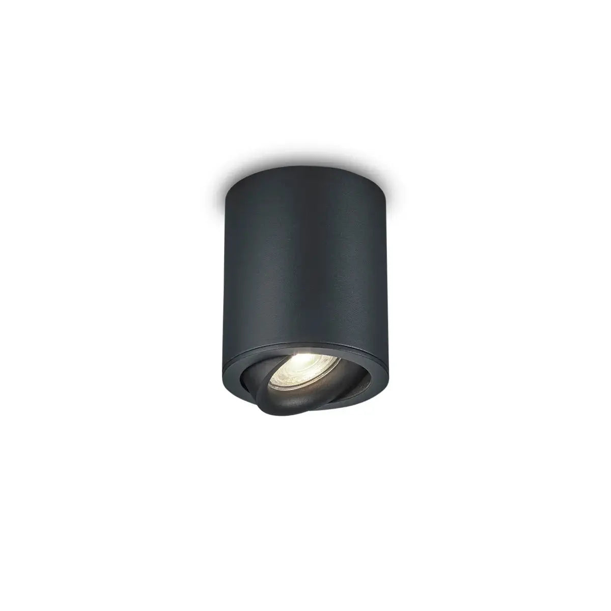 Dodo Aufbaustrahler GU10-Fassung, schwarzes minimalistisches Design, flexible Lichtausrichtung