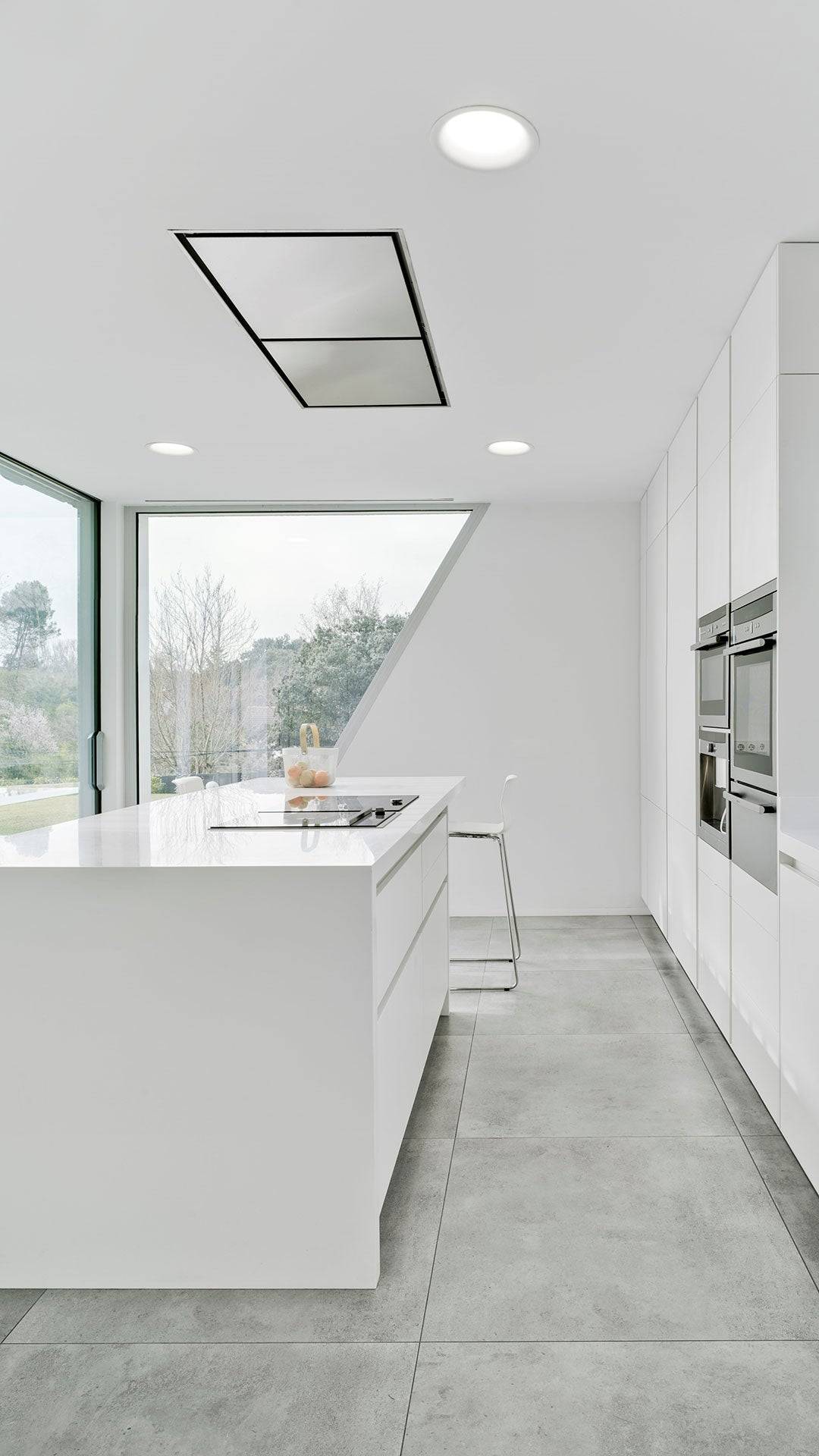 Arkoslight LED Einbauleuchte Drop micro matt, weiss, moderne Anwendung im Wohnzimmer