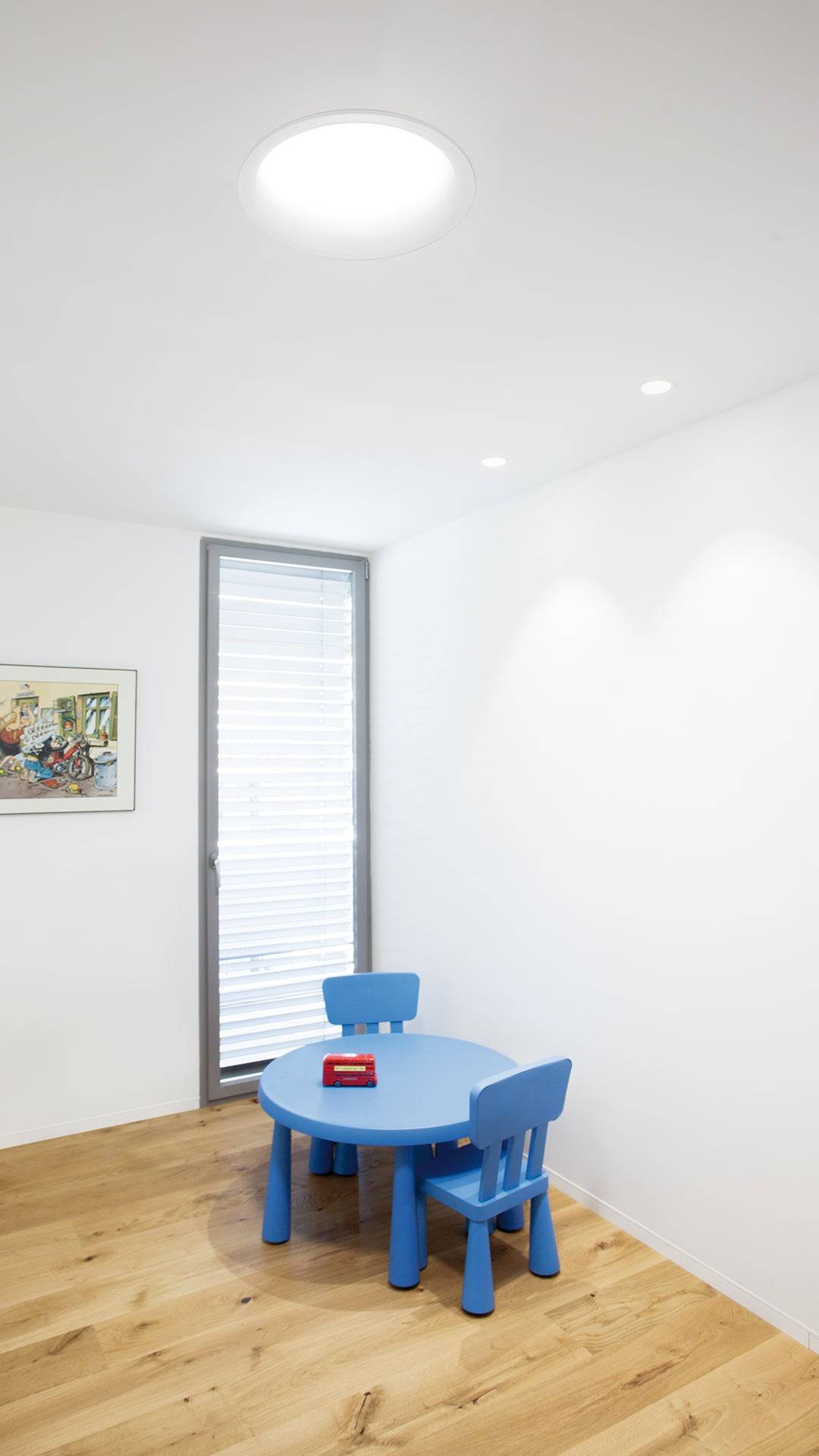 Arkoslight LED Einbauleuchte Drop matt, weiss, moderne Anwendung im Wohnbereich