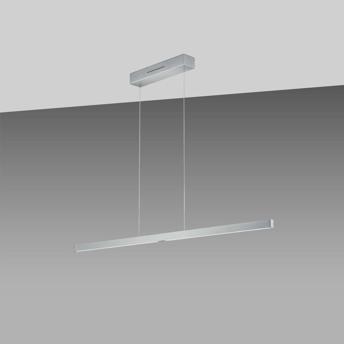 GKS Knapstein, Pendelleuchte Linn mit Lift-Funktion, Nickel 128cm, Produktbild