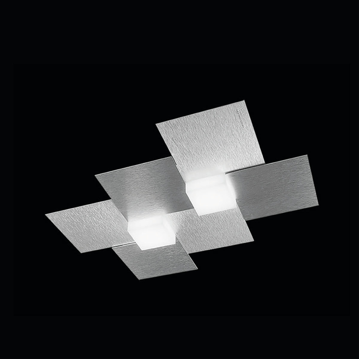Grossmann, LED-Wand-/Deckenleuchte CREO 2-flg., Aluminium, moderne Wandleuchte