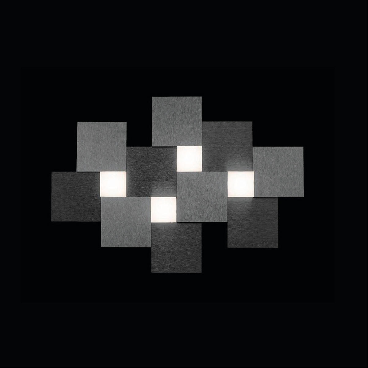 Grossmann, LED-Wand-/Deckenleuchte CREO 4-flg., Anthrazit, stilvolle Raumbeleuchtung