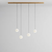 Komot, Pendelleuchte KOS Quattro 150cm, Gold-Schwarz, Produktbild kleines Glas