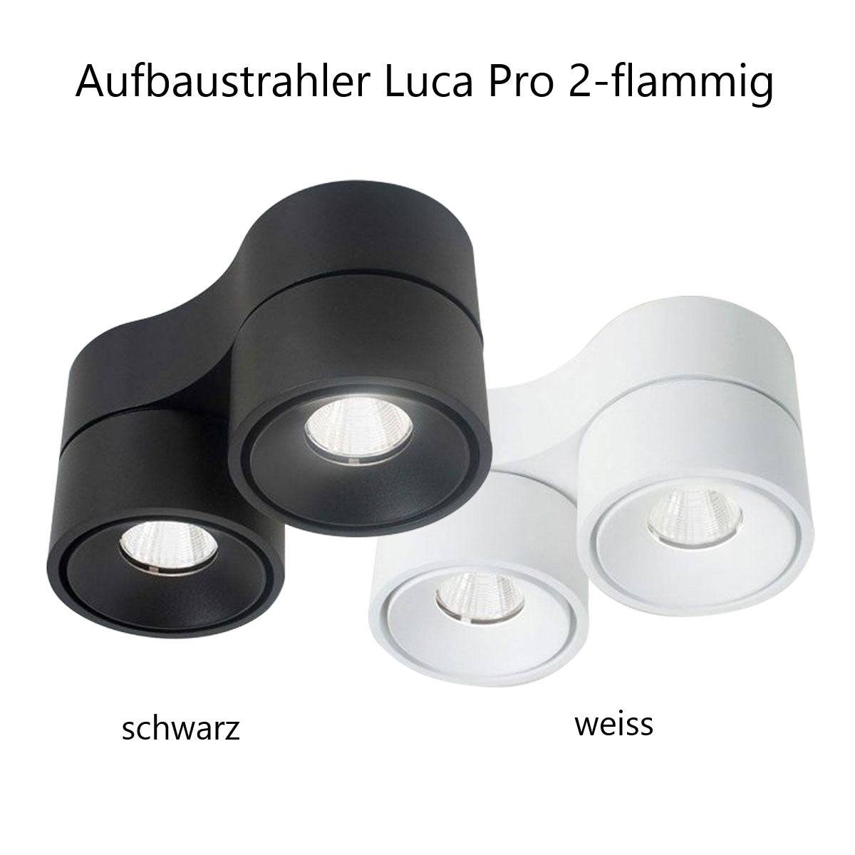 Sonluce, Aufbaustrahler Luca Pro 2-flammig, Varianten, Produktbild