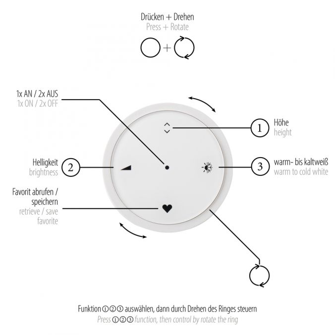 Pure, Pendelleuchte E-Flying, Fernbedienung, moderne Lichtsteuerung