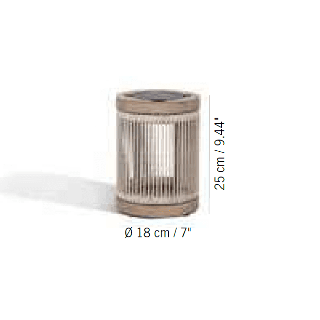 Solarleuchte Rop & Strip mit Beleuchtungseffekt bei Nacht