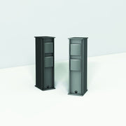 Nexolight, Tupi outdoor socket column, black and anthracite, modern garden power supply