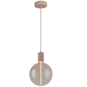 Tessi Pendelleuchte beige, modernes Design, Glas