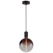 Tessi Pendelleuchte schwarz, stilvoll, Glas, Innenraum