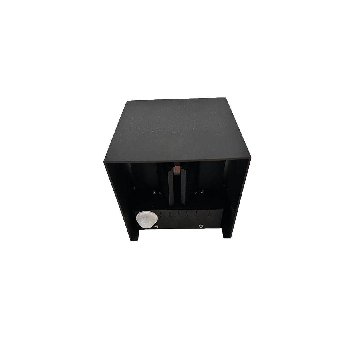 LUX-IT, Wandleuchte Bico Medium, Schwarz Sensor, moderne Außenbeleuchtung