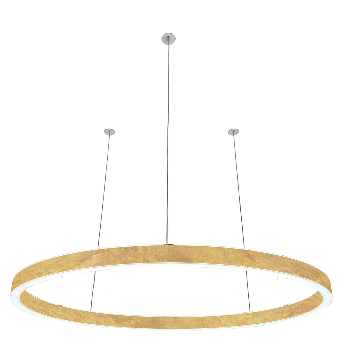 Braga, Pendelleuchte Loop 24V, 150cm Blattgold, stilvolle Pendelleuchte