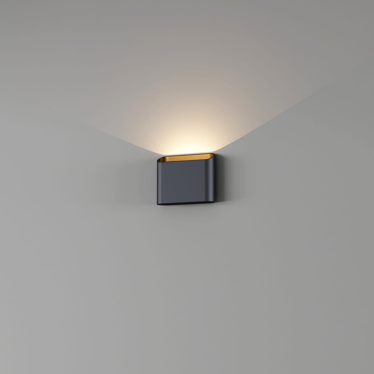 Artdelight, Wandleuchte Diaz Single, Schwarz-Gold, stilvolle Wandbeleuchtung