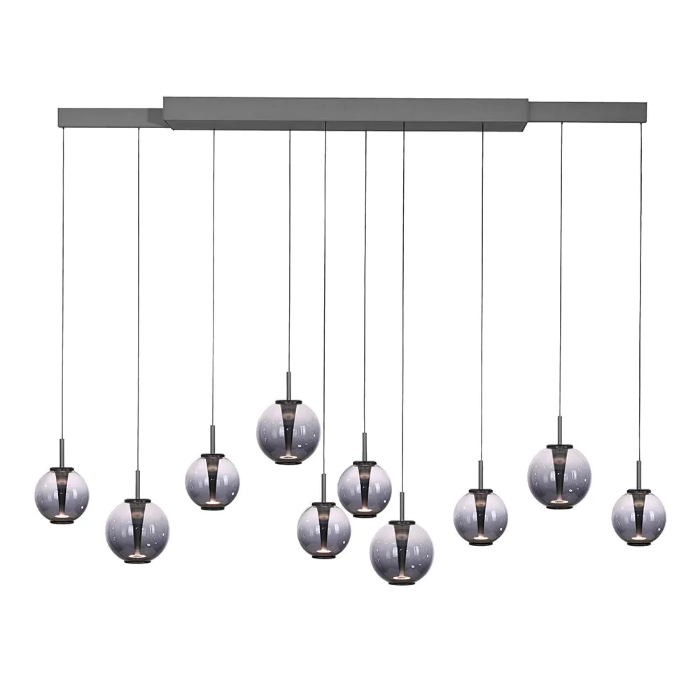 Pure, Pendelleuchte E-Infinity, Anthrazit, moderne Pendelleuchte