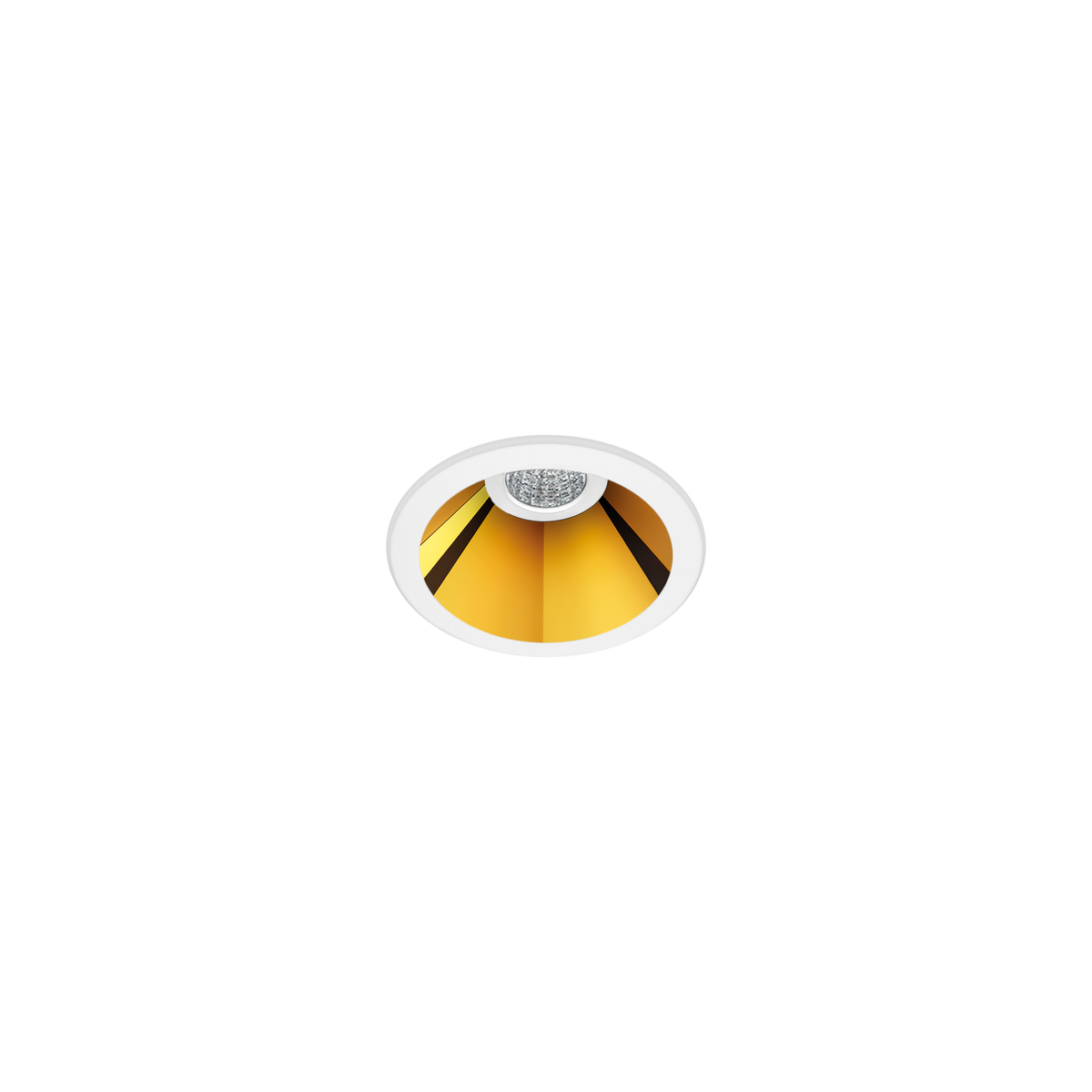 Arkoslight Einbauleuchte LED Shot, weiss-gold, Vorderansicht