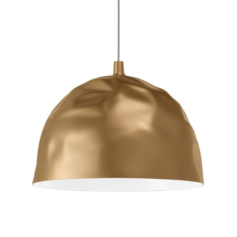 Foscarini Bump Pendelleuchte Gold mit weißer Innenseite – Produktansicht