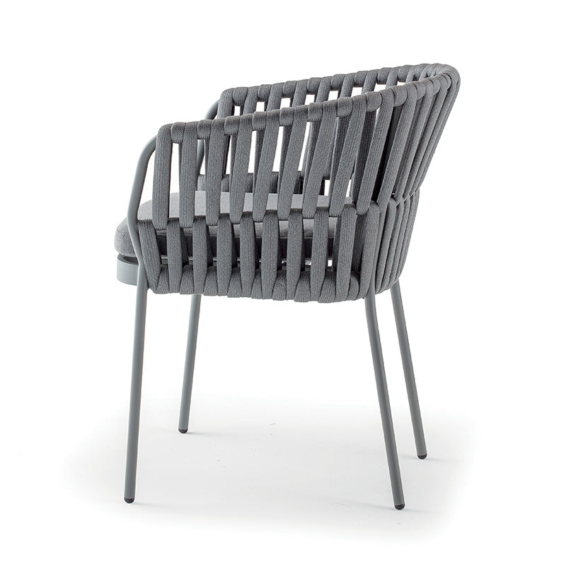 Grattoni SOHO Outdoor-Stuhl in Titanium – Originalansicht von hinten