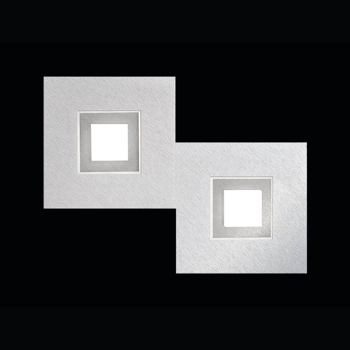 Grossmann, Wand-/ Deckenleuchte Karree 2-flammig, Alu-Titan, Produktbild