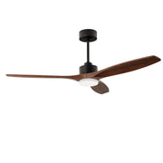 LEDS C4 Stem Evo Ø132 cm – Pendel, Gehäuse / Flügel: Schwarz / Dunkles Holz, LED – CCT 3000/4000/5000K