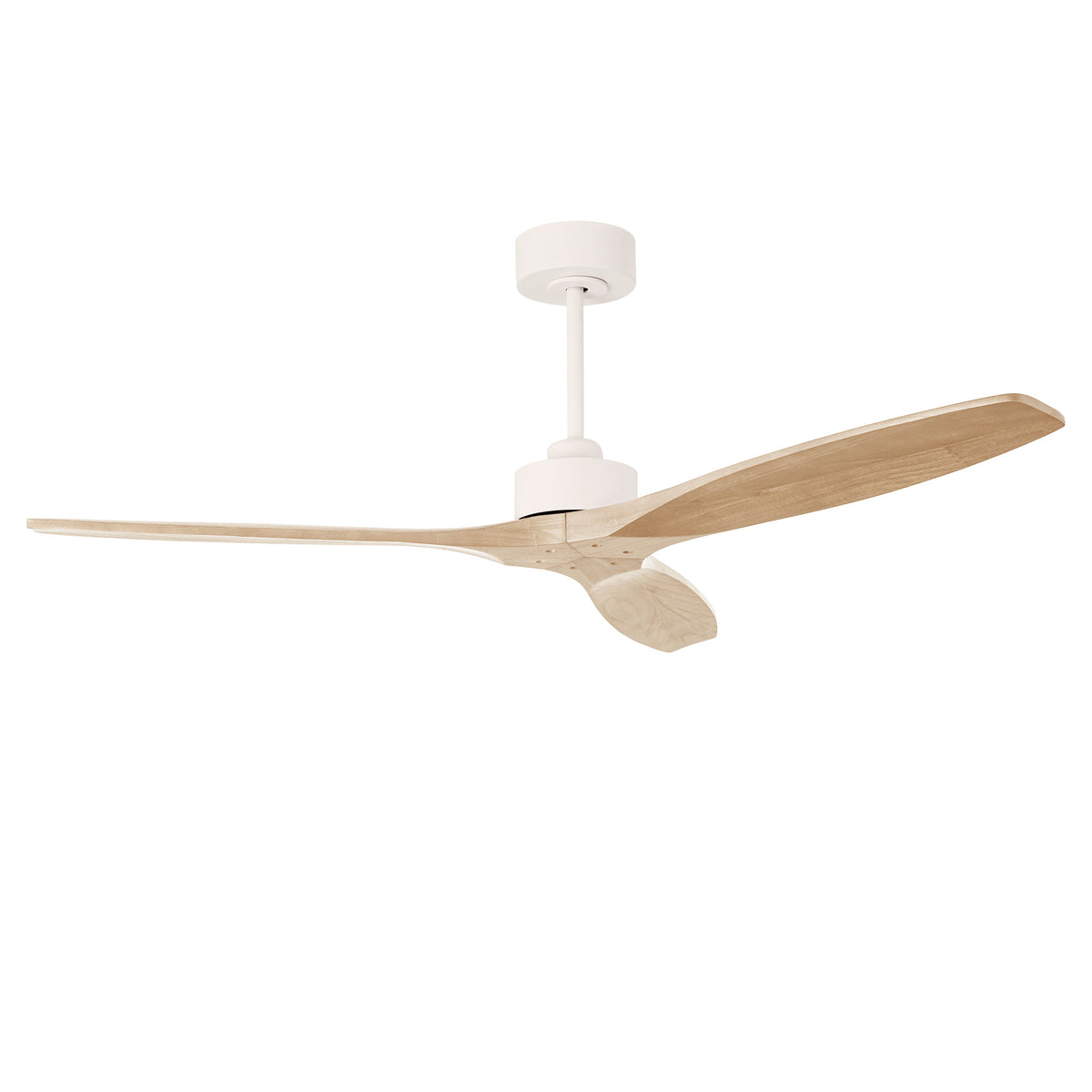 LEDS C4 Stem Evo Ø132 cm – Pendel, Gehäuse / Flügel: Weiß / Helles Holz, Ohne Licht