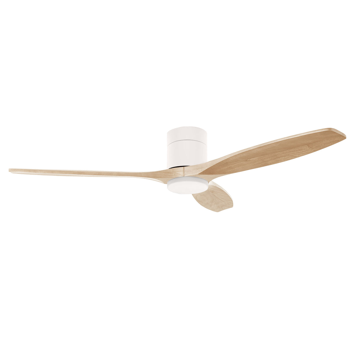 LEDS C4 Stem Evo Ø132 cm – Tube, Gehäuse / Flügel: Weiß / Helles Holz, LED – CCT 3000/4000/5000K