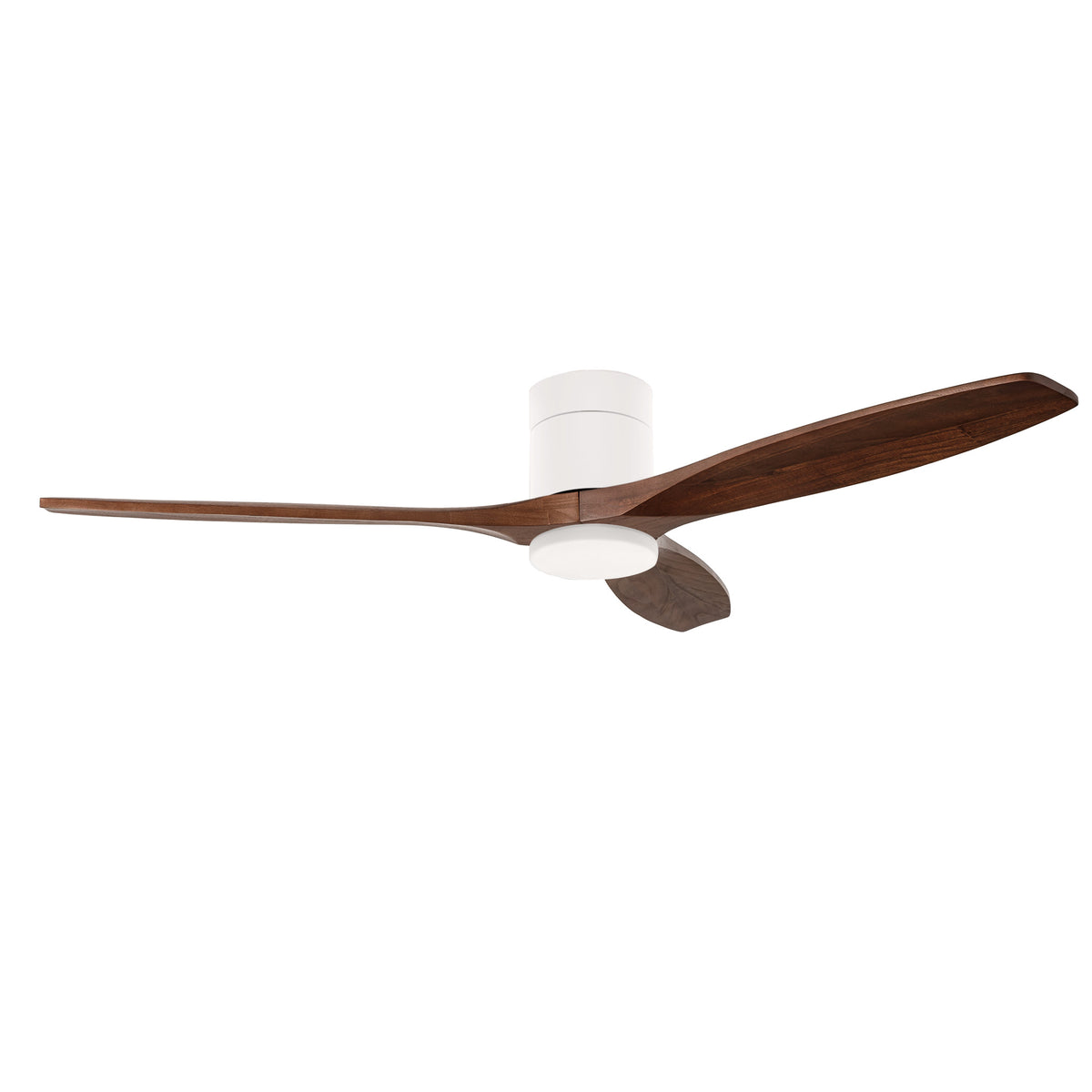 LEDS C4 Stem Evo Ø132 cm – Tube, Gehäuse / Flügel: Weiß / Dunkles Holz, LED – CCT 3000/4000/5000K