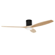 LEDS C4 Stem Evo Ø132 cm – Tube, Gehäuse / Flügel: Schwarz / Helles Holz, LED – CCT 3000/4000/5000K