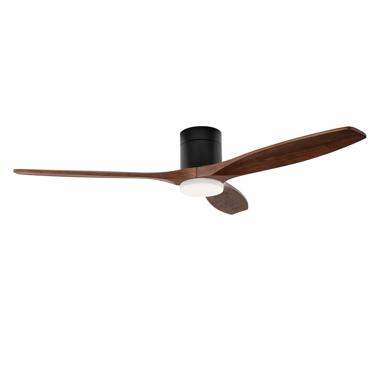 LEDS C4 Stem Evo Ø132 cm – Tube, Gehäuse / Flügel: Schwarz / Dunkles Holz, LED – CCT 3000/4000/5000K