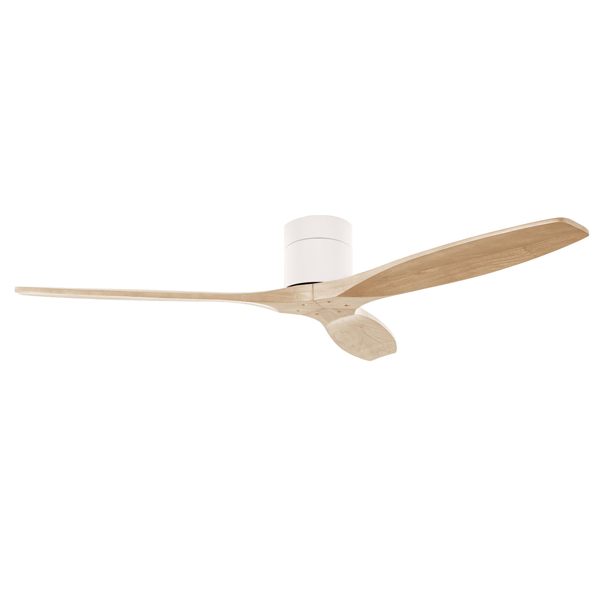 LEDS C4 Stem Evo Ø132 cm – Tube, Gehäuse / Flügel: Weiß / Helles Holz, Ohne Licht