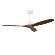LEDS C4 Stem Evo Ø122 cm – Pendel, Gehäuse / Flügel: Weiß / Dunkles Holz, Ohne Licht
