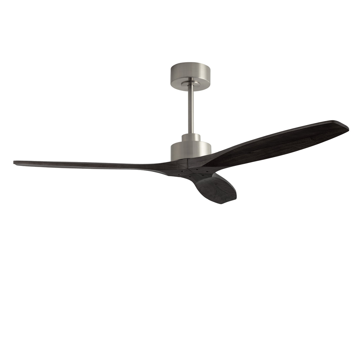 LEDS C4 Stem Evo Ø122 cm – Pendel, Gehäuse / Flügel: Nickel satiniert / Schwarz, Ohne Licht