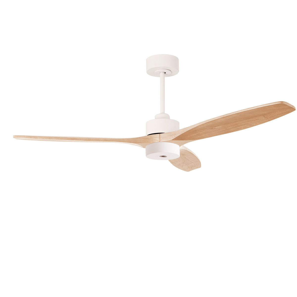 LEDS C4 Stem Evo Ø132 cm – Pendel, Gehäuse / Flügel: Weiß / Helles Holz, Play Super Comfort – 2700K