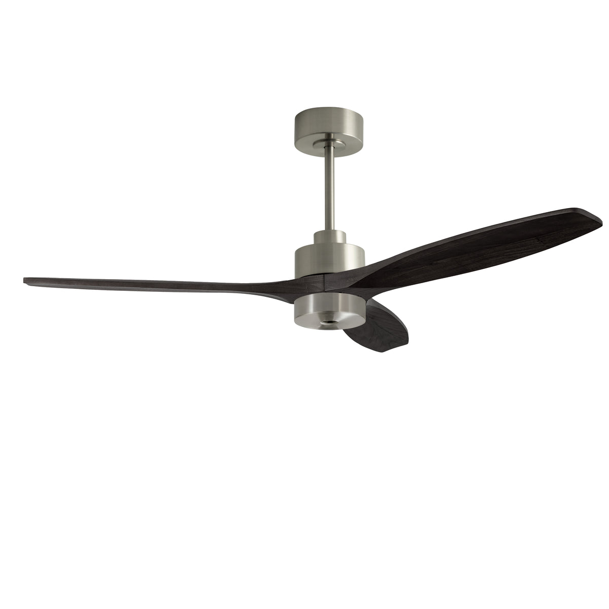 LEDS C4 Stem Evo Ø132 cm – Pendel, Gehäuse / Flügel: Nickel satiniert / Schwarz, Play Super Comfort – 2700K
