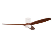 LEDS C4 Stem Evo Ø132 cm – Tube, Gehäuse / Flügel: Weiß / Dunkles Holz, Play Super Comfort – 2700K