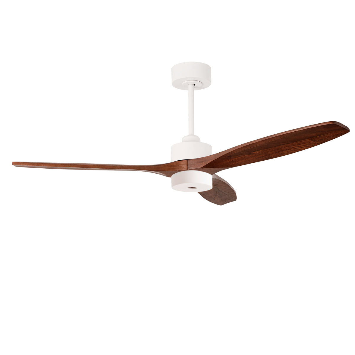 LEDS C4 Stem Evo Ø122 cm – Pendel, Gehäuse / Flügel: Weiß / Dunkles Holz, Play Super Comfort – 2700K