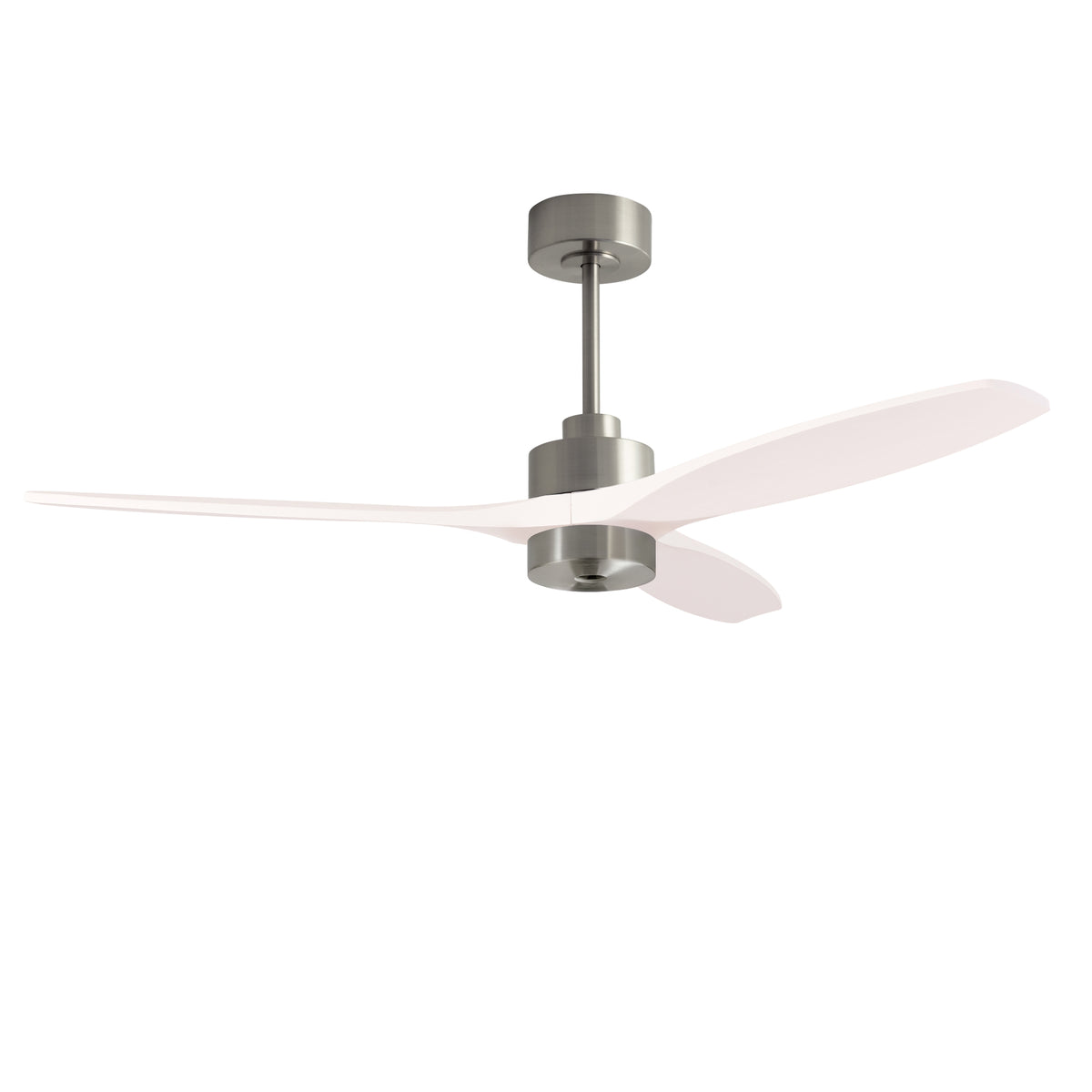 LEDS C4 Stem Evo Ø122 cm – Pendel, Gehäuse / Flügel: Nickel satiniert / Weiß, Play Super Comfort – 2700K