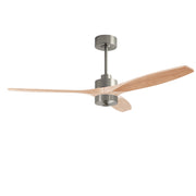 LEDS C4 Stem Evo Ø122 cm – Pendel, Gehäuse / Flügel: Nickel satiniert / Helles Holz, Play Super Comfort – 2700K