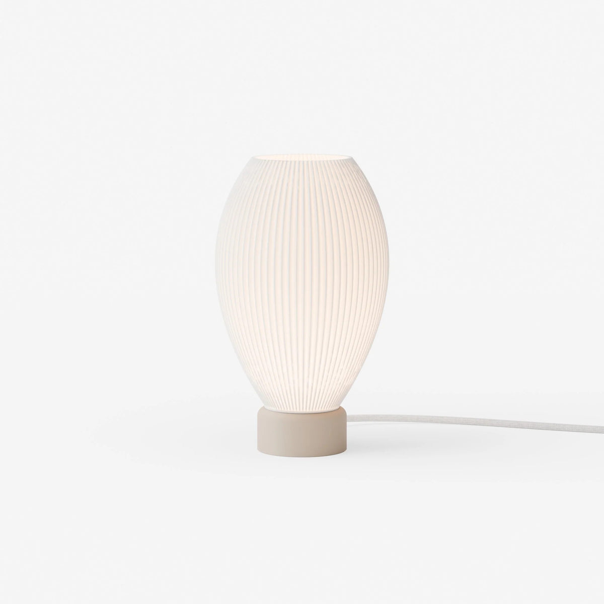 Recozy, Tischleuchte Pillar, Beige, nachhaltige Tischleuchte