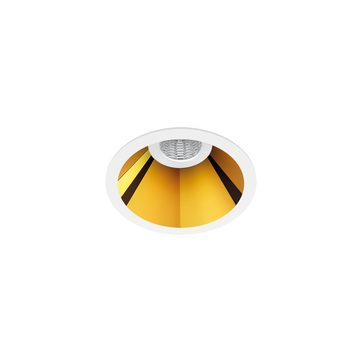 Arkoslight Einbauleuchte LED Shot S, weiss-gold, Vorderansicht