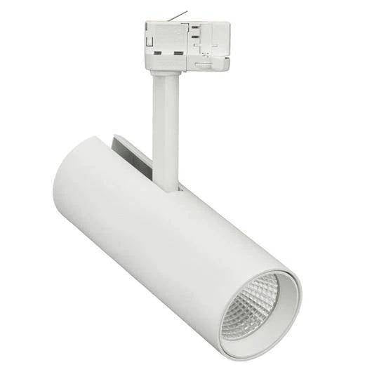 LUX-IT, LED-Stromschienenstrahler Mox Tube, Raumbild, hochwertige Akzentbeleuchtung