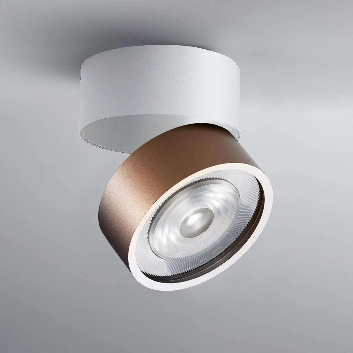 LUX-IT, Aufbaustrahler Swing Out 15,5W, Raumbild, stilvolle Deckenstrahler
