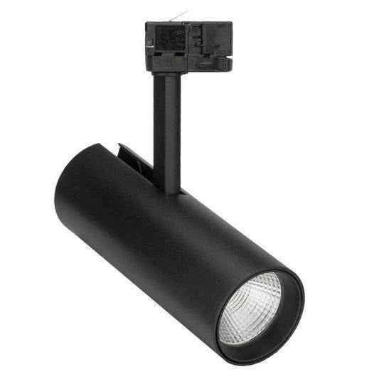 LUX-IT, LED-Stromschienenstrahler Mox Tube, Raumbild, moderne Schienenbeleuchtung