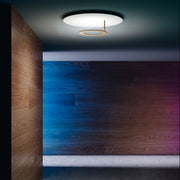 Icone, Deckenleuchte Vera, Weiss-Messing 50cm, moderne Lichtlösung