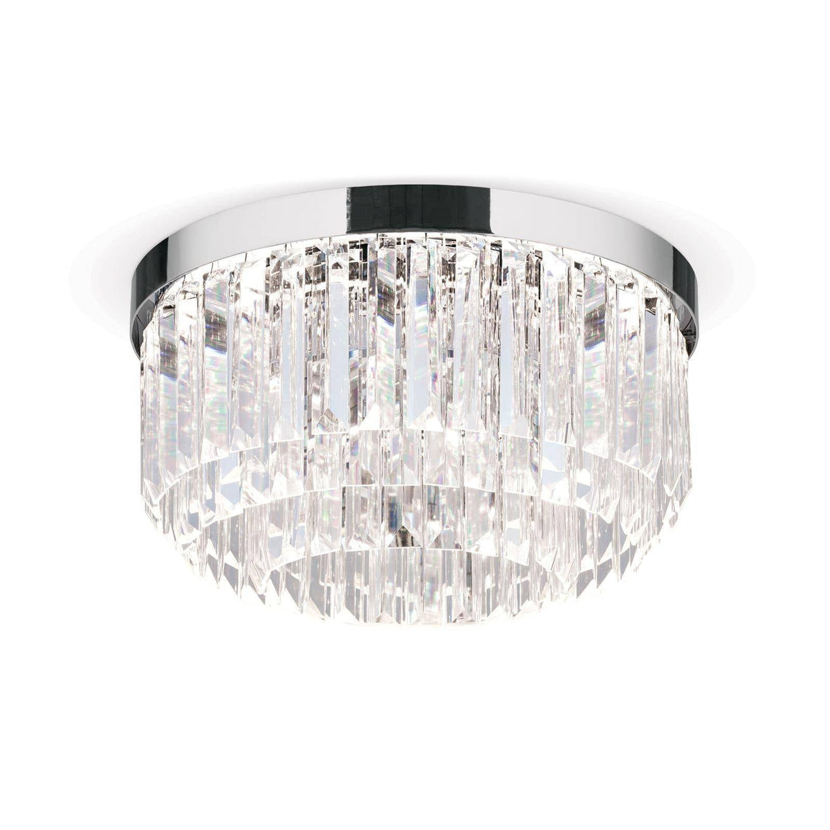 Orion, LED Deckenleuchte Prism, Chrom 35cm, moderne LED Deckenleuchte