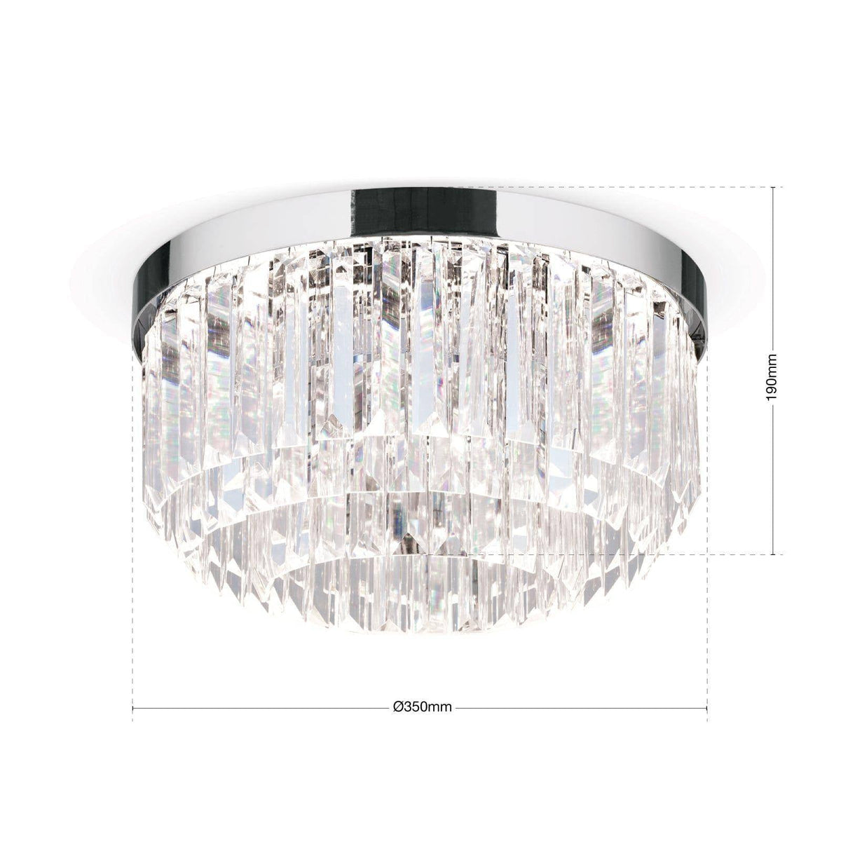 Orion, LED Deckenleuchte Prism, Detail, stilvolle Deckenbeleuchtung