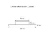 Nimbus, Deckenleuchte Cubic 64, Zeichnung, technische Lichtplanung