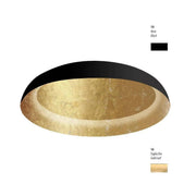Braga, Deckenleuchte Eclissi Ø40cm, Schwarz-Gold, stilvolle Raumbeleuchtung