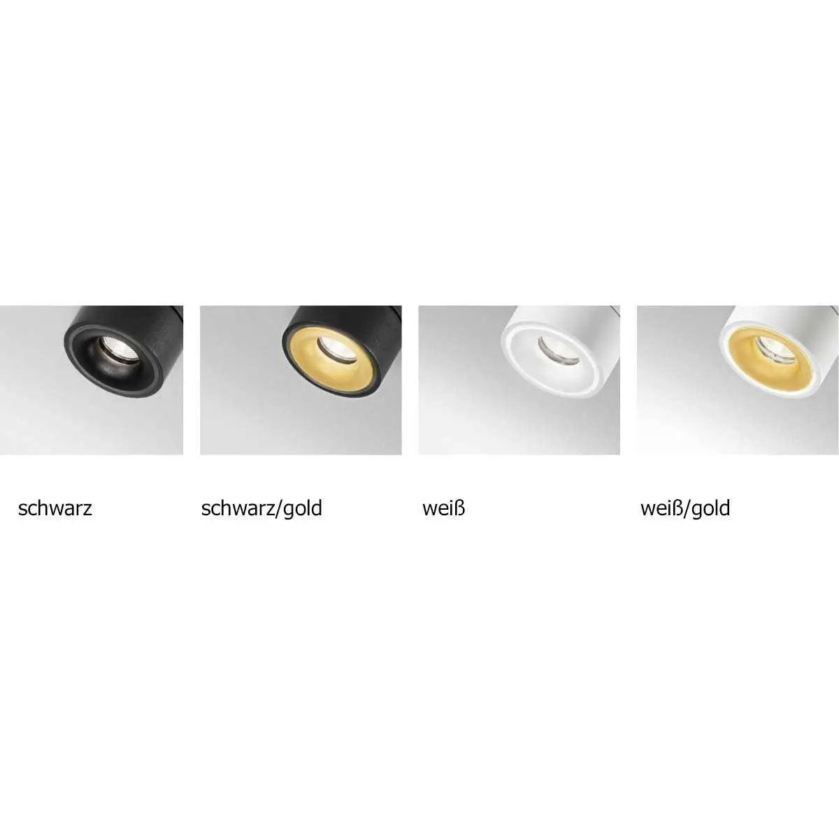 DLS Lighting, Einbaustrahler Clippo S klein EP, Farbübersicht, dekorative Lichtlösung